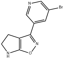 4H-Pyrrolo[3,2-d]isoxazole,3-(5-bromo-3-pyridinyl)-5,6-dihydro-(9CI) 结构式