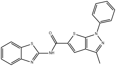 1H-Thieno[2,3-c]pyrazole-5-carboxamide,N-2-benzothiazolyl-3-methyl-1-phenyl-(9CI) 结构式