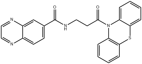 6-Quinoxalinecarboxamide,N-[3-oxo-3-(10H-phenothiazin-10-yl)propyl]-(9CI) 结构式