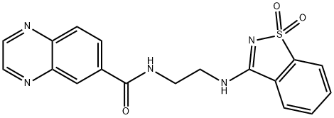 6-Quinoxalinecarboxamide,N-[2-[(1,1-dioxido-1,2-benzisothiazol-3-yl)amino]ethyl]-(9CI) 结构式