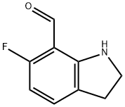 1H-Indole-7-carboxaldehyde,6-fluoro-2,3-dihydro-(9CI) 结构式