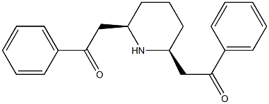 α,α'-(2,6-Piperidinediyl)bis(acetophenone) 结构式