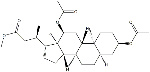 3α,12α-Bis(acetyloxy)-24-nor-5β-cholan-23-oic acid methyl ester 结构式