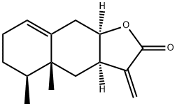 (3aR)-3aα,4,4a,5,6,7,9,9aα-Octahydro-4aβ,5β-dimethyl-3-methylenenaphtho[2,3-b]furan-2(3H)-one 结构式