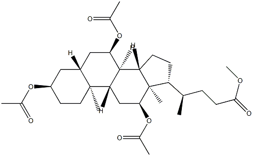 3α,7α,12α-Triacetoxy-5α-cholan-24-oic acid methyl ester 结构式