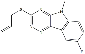 5H-1,2,4-Triazino[5,6-b]indole,8-fluoro-5-methyl-3-(2-propenylthio)-(9CI) 结构式