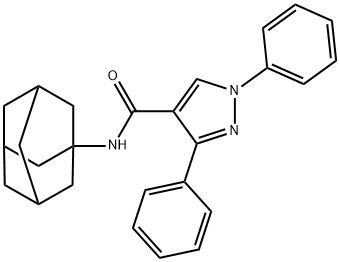 1H-Pyrazole-4-carboxamide,1,3-diphenyl-N-tricyclo[3.3.1.13,7]dec-1-yl-(9CI) 结构式