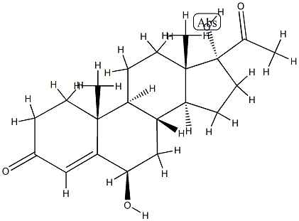 6β,17α-Dihydroxyprogesterone 结构式