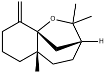 (3R,9aS)-3,4,5,5a,6,7,8,9-Octahydro-2,2,5aβ-trimethyl-9-methylene-2H-3,9a-methano-1-benzoxepin 结构式