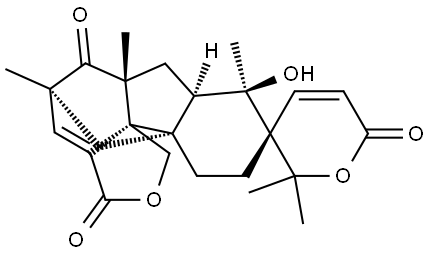 (5S,8R,9S,11bR)-6a,7,7aα,8,10,11-Hexahydro-8-hydroxy-2',2',5,6aβ,8-pentamethylspiro[5,11aα-methano-11aH-fluoreno[4,4a-c]furan-9(3H),3'(6'H)-[2H]pyran]-3,6,6'-trione 结构式