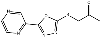 2-Propanone,1-[(5-pyrazinyl-1,3,4-oxadiazol-2-yl)thio]-(9CI) 结构式