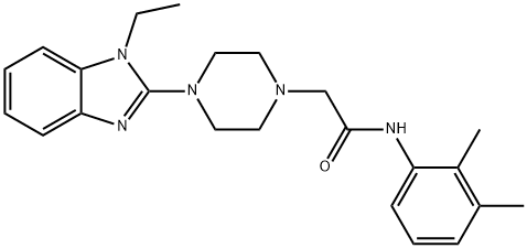 1-Piperazineacetamide,N-(2,3-dimethylphenyl)-4-(1-ethyl-1H-benzimidazol-2-yl)-(9CI) 结构式