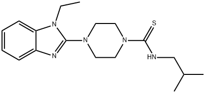 1-Piperazinecarbothioamide,4-(1-ethyl-1H-benzimidazol-2-yl)-N-(2-methylpropyl)-(9CI) 结构式