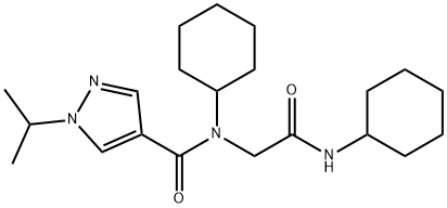 1H-Pyrazole-4-carboxamide,N-cyclohexyl-N-[2-(cyclohexylamino)-2-oxoethyl]-1-(1-methylethyl)-(9CI) 结构式