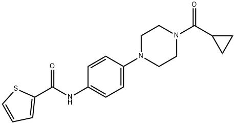 2-Thiophenecarboxamide,N-[4-[4-(cyclopropylcarbonyl)-1-piperazinyl]phenyl]-(9CI) 结构式