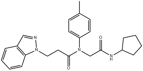 1H-Indazole-1-propanamide,N-[2-(cyclopentylamino)-2-oxoethyl]-N-(4-methylphenyl)-(9CI) 结构式