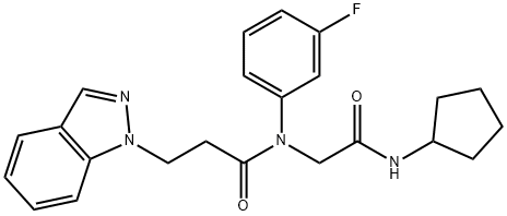 1H-Indazole-1-propanamide,N-[2-(cyclopentylamino)-2-oxoethyl]-N-(3-fluorophenyl)-(9CI) 结构式