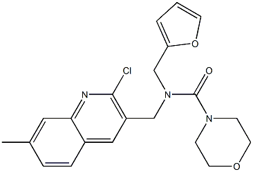 4-Morpholinecarboxamide,N-[(2-chloro-7-methyl-3-quinolinyl)methyl]-N-(2-furanylmethyl)-(9CI) 结构式