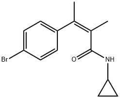 (Z)-4-Bromo-N-cyclopropyl-α,β-dimethylcinnamamide 结构式