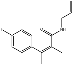 (Z)-N-Allyl-α,β-dimethyl-4-fluorocinnamamide 结构式