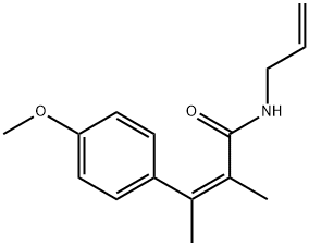 (Z)-N-Allyl-α,β-dimethyl-4-methoxycinnamamide 结构式