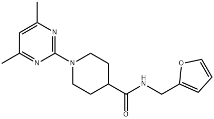 4-Piperidinecarboxamide,1-(4,6-dimethyl-2-pyrimidinyl)-N-(2-furanylmethyl)-(9CI) 结构式