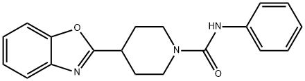 1-Piperidinecarboxamide,4-(2-benzoxazolyl)-N-phenyl-(9CI) 结构式