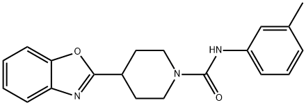 1-Piperidinecarboxamide,4-(2-benzoxazolyl)-N-(3-methylphenyl)-(9CI) 结构式
