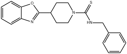 1-Piperidinecarbothioamide,4-(2-benzoxazolyl)-N-(phenylmethyl)-(9CI) 结构式