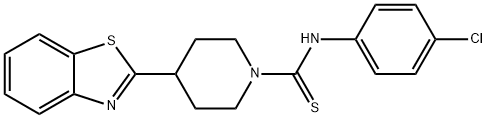 1-Piperidinecarbothioamide,4-(2-benzothiazolyl)-N-(4-chlorophenyl)-(9CI) 结构式