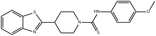 1-Piperidinecarbothioamide,4-(2-benzothiazolyl)-N-(4-methoxyphenyl)-(9CI) 结构式