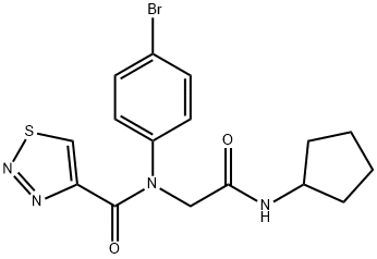 1,2,3-Thiadiazole-4-carboxamide,N-(4-bromophenyl)-N-[2-(cyclopentylamino)-2-oxoethyl]-(9CI) 结构式