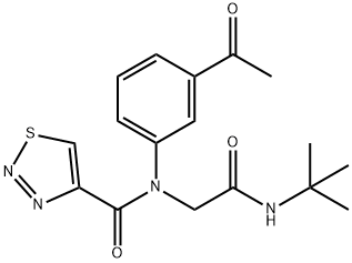 1,2,3-Thiadiazole-4-carboxamide,N-(3-acetylphenyl)-N-[2-[(1,1-dimethylethyl)amino]-2-oxoethyl]-(9CI) 结构式
