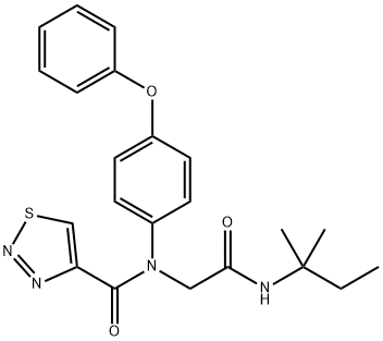 1,2,3-Thiadiazole-4-carboxamide,N-[2-[(1,1-dimethylpropyl)amino]-2-oxoethyl]-N-(4-phenoxyphenyl)-(9CI) 结构式