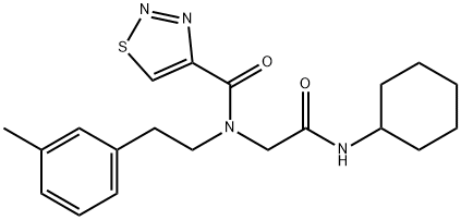 1,2,3-Thiadiazole-4-carboxamide,N-[2-(cyclohexylamino)-2-oxoethyl]-N-[2-(3-methylphenyl)ethyl]-(9CI) 结构式