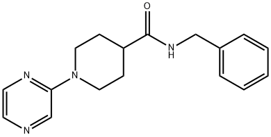 4-Piperidinecarboxamide,N-(phenylmethyl)-1-pyrazinyl-(9CI) 结构式