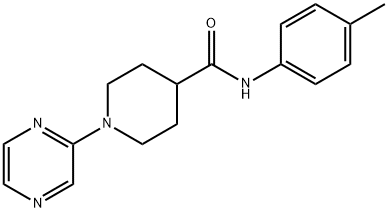 4-Piperidinecarboxamide,N-(4-methylphenyl)-1-pyrazinyl-(9CI) 结构式