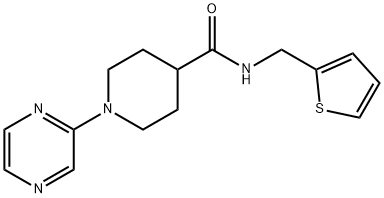 4-Piperidinecarboxamide,1-pyrazinyl-N-(2-thienylmethyl)-(9CI) 结构式