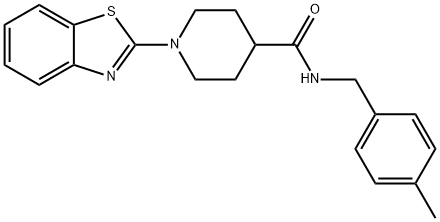 4-Piperidinecarboxamide,1-(2-benzothiazolyl)-N-[(4-methylphenyl)methyl]-(9CI) 结构式