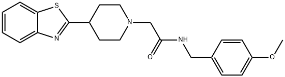 1-Piperidineacetamide,4-(2-benzothiazolyl)-N-[(4-methoxyphenyl)methyl]-(9CI) 结构式