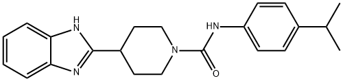 1-Piperidinecarboxamide,4-(1H-benzimidazol-2-yl)-N-[4-(1-methylethyl)phenyl]-(9CI) 结构式