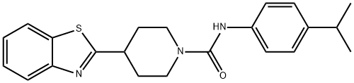 1-Piperidinecarboxamide,4-(2-benzothiazolyl)-N-[4-(1-methylethyl)phenyl]-(9CI) 结构式