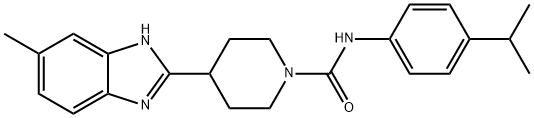 1-Piperidinecarboxamide,4-(5-methyl-1H-benzimidazol-2-yl)-N-[4-(1-methylethyl)phenyl]-(9CI) 结构式