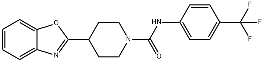 1-Piperidinecarboxamide,4-(2-benzoxazolyl)-N-[4-(trifluoromethyl)phenyl]-(9CI) 结构式