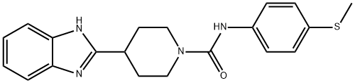 1-Piperidinecarboxamide,4-(1H-benzimidazol-2-yl)-N-[4-(methylthio)phenyl]-(9CI) 结构式