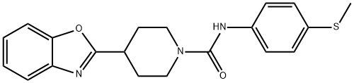 1-Piperidinecarboxamide,4-(2-benzoxazolyl)-N-[4-(methylthio)phenyl]-(9CI) 结构式