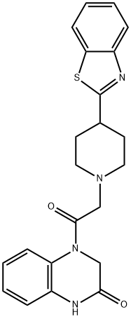 2(1H)-Quinoxalinone,4-[[4-(2-benzothiazolyl)-1-piperidinyl]acetyl]-3,4-dihydro-(9CI) 结构式