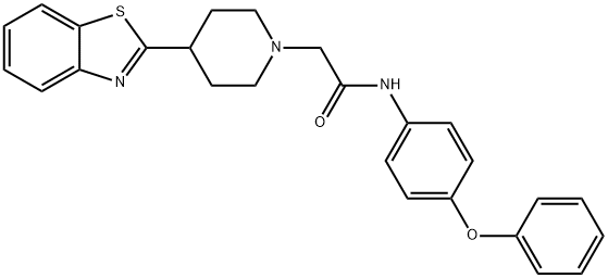 1-Piperidineacetamide,4-(2-benzothiazolyl)-N-(4-phenoxyphenyl)-(9CI) 结构式