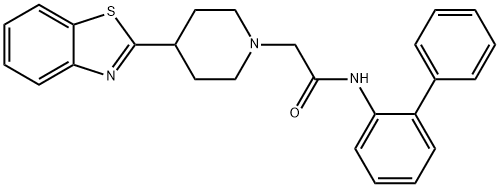 1-Piperidineacetamide,4-(2-benzothiazolyl)-N-[1,1-biphenyl]-2-yl-(9CI) 结构式