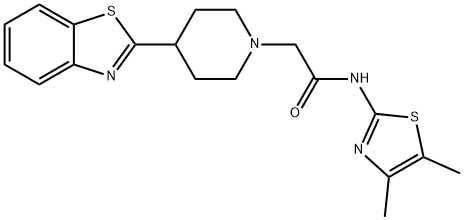 1-Piperidineacetamide,4-(2-benzothiazolyl)-N-(4,5-dimethyl-2-thiazolyl)-(9CI) 结构式